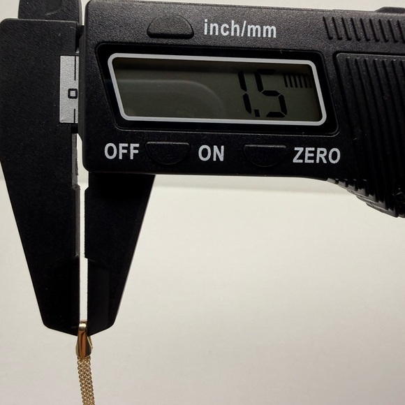 18K Geuine Yellow Gold Bismark Chain Necklace - Picture 16 of 17